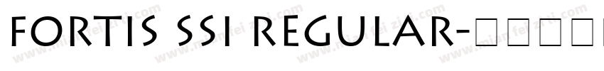 Fortis SSi Regular字体转换